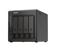 Qnap TS-453E 8G, 4 bahías NAS (procesador Intel® Celeron® J6412 de 4 núcleos/4 hilos, Turbo hasta 2,6 GHz, Dual 2,5 GbE) 8 TB con 4 discos duros WD RED Plus de 2 TB