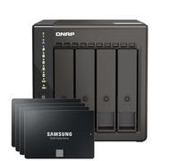 QNAP TS-453E-8G 4TB 870 EVO SSD Bundle NAS incl. 4 SSD SATA de 2,5 pulgadas y 1 TB 870 EVO