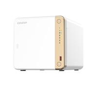 Qnap TS-462-2G, 4 bahías NAS (procesador Intel® Celeron® N4505 de 2 núcleos/2 hilos, Turbo hasta 2,9 GHz, 2,5 GbE) paquete de 56 TB con 4 discos duros WD RED Plus de 14 TB