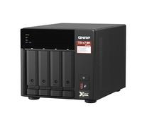 Qnap TS-473A Turbo-Station NAS de 4 bahías (AMD Ryzen™ Embedded V1500B de 4 núcleos/8 Hilos a 2,2 GHz, 8 GB de RAM DDR4, 2 Puertos LAN RJ-45 de 2,5 GbE) Paquete de 48 TB con 4 Discos Duros WD Re