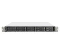 QNAP TS-h1090FU NAS 1U Rack All-Flash con Procesador AMD EPYC 7302P, 128 GB DDR4, QuTS hero, 10 Bahías U.2 NVMe, 2x 25GbE SFP28, Sin Discos