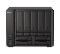 Qnap TS-h973AX Servidor NAS con procesador AMD Ryzen, 8 GB RAM, 2 bahías M.2, 5 + 4 bahías SATA, 10GbE + 2x 2.5GbE, sin discos