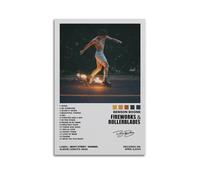 QNEKHLVP Póster musical de Benson Boone Fireworks Rollerblades para portada de álbum, arte de pared, dormitorio, decoración de casa adolescente, 30 x 45 cm, estilo sin marco, 40