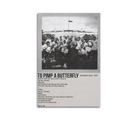 QNEKHLVP Póster musical de portada de álbum de Kendrick Lamar con texto en inglés "To Pimp A Butterfly" (50 x 75 cm), sin marco, estilo 1
