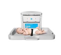 Qnemaei Cambiador comercial para bebé, soporte de pared para pañales, estación de cambio plegable para bebés/pañales adopta materiales seguros de polietileno de alta densidad para bebé, mesa de