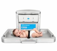 Qnemaei Cambiador comercial para bebé, soporte de pared para pañales, estación de cambio plegable para bebés/pañales adopta materiales seguros de polietileno de alta densidad para bebé, mesa de