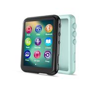 QNGEE - Reproductor MP3 de 64 GB con Bluetooth 5.3, pantalla táctil completa de 2.4 pulgadas, MP3 para niños, radio FM, grabadora de voz, sonido HiFi, libro electrónico, auriculares incluidos, azul