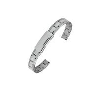 QNGMKBKTDZ 6 mm 8 mm 10 mm 12 mm 14 m Correa de reloj for mujer apta for Casio Fit for Fossil Fit for Longines Correa de reloj de acero inoxidable for mujer Pulsera de cerámica(3122 Silver,Width 8mm)