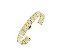 QNGMKBKTDZ 6 mm 8 mm 10 mm 12 mm 14 m Correa de reloj for mujer apta for Casio Fit for Fossil Fit for Longines Correa de reloj de acero inoxidable for mujer Pulsera de cerámica(4101 Golden White,Width