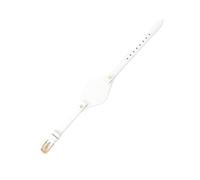 QNGMKBKTDZ Ajuste For Correas De Reloj Fossil, Muñeca Femenina De 8mm For Mujer, Correa De Reloj Transpirable Es3262 Es3060(White-Golden-K1)