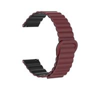 QNGMKBKTDZ Banda de bucle magnético de 20 mm 22 mm apta for Amazfit GTS4/2/3/3pro/GTS2 Apto for Mini/GTR 4 42 mm/47 mm/GTR2/2e/stratos Pulsera de cinturón apta for correa Amazfit Bip(9.Wine and black,