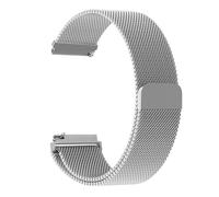 QNGMKBKTDZ Banda magnética de 20 mm y 22 mm for Samsung Fit for Galaxy Watch 4 Classic/3/Active 2/S3 Fit for Frontier Smartwatch fit for Correa Pulsera Correa de reloj(Silver,Galaxy watch 3 41mm)