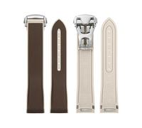 QNGMKBKTDZ Correa De Goma Con Interfaz Curva De 20mm, Compatible Con Hebilla Seamaster, Compatible Con Omg MoonSwatch, Pulsera Deportiva Resistente Al Agua For Hombres Y Mujeres(Brown-Buckle)