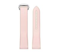 QNGMKBKTDZ Correa De Goma Con Interfaz Curva De 20mm, Compatible Con Hebilla Seamaster, Compatible Con Omg MoonSwatch, Pulsera Deportiva Resistente Al Agua For Hombres Y Mujeres(Pink-No Buckle)