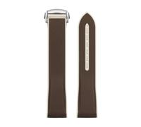 QNGMKBKTDZ Correa De Goma Con Interfaz Curva De 20mm, Compatible Con Hebilla Seamaster, Compatible Con Omg MoonSwatch, Pulsera Deportiva Resistente Al Agua For Hombres Y Mujeres(Brown-No Buckle)