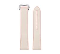 QNGMKBKTDZ Correa De Goma Con Interfaz Curva De 20mm, Compatible Con Hebilla Seamaster, Compatible Con Omg MoonSwatch, Pulsera Deportiva Resistente Al Agua For Hombres Y Mujeres(Light Pink-No Buckle)