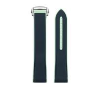 QNGMKBKTDZ Correa De Goma Con Interfaz Curva De 20mm, Compatible Con Hebilla Seamaster, Compatible Con Omg MoonSwatch, Pulsera Deportiva Resistente Al Agua For Hombres Y Mujeres(Blue-No Buckle)