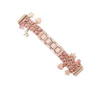 QNGMKBKTDZ Correa De Metal For Huawei Fit For Amazfit Smart Watch Band Girls Love Butterfly Chain Pulsera Fit For Samsung Fit For Galaxy 20 Mm Mujer Sweet Doll(Pink)
