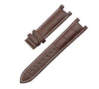 QNGMKBKTDZ Correa De Reloj Apta For GC Fit For Correa De Reloj Guess Apta For Pulsera Con Hebilla De Mariposa 20 * 11mm 22 * 13mm Correa For Hombres Y Mujeres(Brown white,22-13mm)