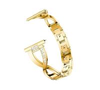QNGMKBKTDZ Correa de reloj de 20mm apta for Samsung compatible con Galaxy Watch 3 41mm 45mm apta for Active 2 40mm 44mm pulsera de correa de acero inoxidable(Gold,Galaxy Watch FE 40mm)