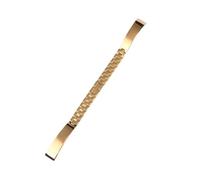 QNGMKBKTDZ Correa de reloj de acero inoxidable for mujer, de 8mm, 10mm, 12mm y 14mm, apta for Armani, compatible con Casio Fossil, pulsera brillante a la moda(Golden,8mm)