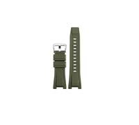 QNGMKBKTDZ Correa De Reloj De Goma De Silicona Deportiva For Casio Fit For G-SHOCK Fit For La Serie GST Fit For GST-W300 210 400G S130 S310 S330 B100 Correa De Reloj De Goma(Green silver)
