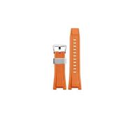 QNGMKBKTDZ Correa De Reloj De Goma De Silicona Deportiva For Casio Fit For G-SHOCK Fit For La Serie GST Fit For GST-W300 210 400G S130 S310 S330 B100 Correa De Reloj De Goma(B-Orange silver)