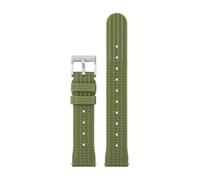 QNGMKBKTDZ Correa de reloj de goma suave, correa de repuesto de liberación rápida de 20mm y 22mm, apta for abulón, apta for Sea Ghost, apta for Monster(Green,22mm)