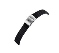 QNGMKBKTDZ Correa de reloj de liberación rápida de 18mm, 20mm, 22mm y 24mm, pulsera de silicona, correa de goma suave, accesorios for reloj(Black,18mm)