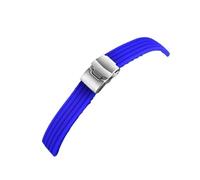QNGMKBKTDZ Correa de reloj de liberación rápida de 18mm, 20mm, 22mm y 24mm, pulsera de silicona, correa de goma suave, accesorios for reloj(Light BLUE,18mm)