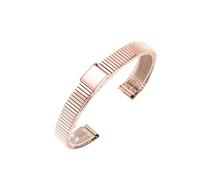 QNGMKBKTDZ Correa de reloj de metal 10 mm 12 mm 14 mm 16 mm Correa de reloj for mujer(Rose,12mm)