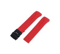 QNGMKBKTDZ Correa de reloj de silicona de 20 mm 21 mm for Tissot Fit for T-Touch T013 T81 T091 T33 T047 Correa de extremo curvo Pulsera de goma Naranja Negro Azul Rojo(A17,20mm)