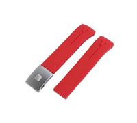 QNGMKBKTDZ Correa de reloj de silicona de 20 mm 21 mm for Tissot Fit for T-Touch T013 T81 T091 T33 T047 Correa de extremo curvo Pulsera de goma Naranja Negro Azul Rojo(A14,20mm)