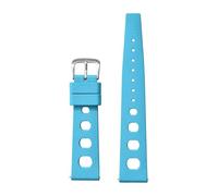 QNGMKBKTDZ Correa de reloj Fluororubber FKM, correa de 20mm y 22mm, correa de reloj de liberación rápida for accesorios de reloj tradicionales(Sky blue,22mm)