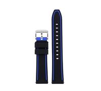 QNGMKBKTDZ Correa Deportiva De Silicona For Omega X Swatch Fit For Moonswatch Banda De Reloj De Liberación Rápida Hombres Mujeres Pulsera De Reemplazo De Goma De Doble Color 20 Mm(Black grey silver)