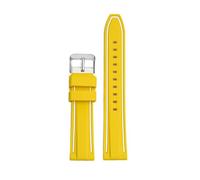 QNGMKBKTDZ Correa Deportiva De Silicona For Omega X Swatch Fit For Moonswatch Banda De Reloj De Liberación Rápida Hombres Mujeres Pulsera De Reemplazo De Goma De Doble Color 20 Mm(Yellow white silver)