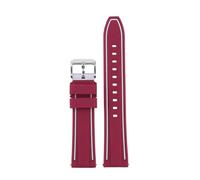 QNGMKBKTDZ Correa Deportiva De Silicona For Omega X Swatch Fit For Moonswatch Banda De Reloj De Liberación Rápida Hombres Mujeres Pulsera De Reemplazo De Goma De Doble Color 20 Mm(Winered grey silver)