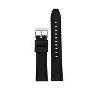 QNGMKBKTDZ Correa Deportiva De Silicona For Omega X Swatch Fit For Moonswatch Banda De Reloj De Liberación Rápida Hombres Mujeres Pulsera De Reemplazo De Goma De Doble Color 20 Mm(Black silver)