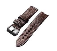 QNGMKBKTDZ Reloj con correa de cuero de primera capa de grano de lichi hecho a mano Ultra2 S9 49mm 45MM pulsera gruesa suave marrón negro(Brown Brack Buckle,41mm 40mm)