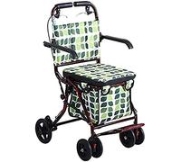 QNGSAK Rollator Walker Walker para personas mayores y adultos, bolsa de la compra plegable para personas mayores con ruedas portátil, verde compacto deseo Reliable