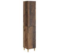 Qnhdfrt Juego de 2 unidades de armario de pared modular y armario de pared de madera, armario colgante para salón, dormitorio y oficina, 33 x 34,5 x 90 cm, aspecto de madera vieja
