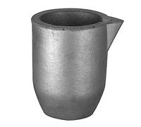 QNK Crisol de grafito de arcilla #6 de 6 kg con boquilla de vertido para fundición de metal, refinado, oro, plata, cobre, latón, aluminio