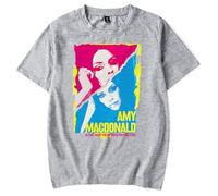 QNMGUN Amy Macdonald Is This What You've Been Waiting For Camisetas De Manga Corta, para Hombre Y Mujer Camisetas Casuales De Cuello Redondo Classic,Gray2,M