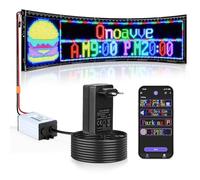 Qnoavve - Señal publicitaria LED programable de doble fila gigante y brillante, letrero luminoso digital Led de desplazamiento flexible 24 V/2 A, pantalla LED individual, control de aplicación