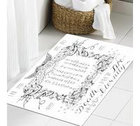 QNRWPHM Alfombrilla de Baño Absorbente Antideslizante Lavable,Alfombra de Ducha con Respaldo de Goma para Baño,Bañera,Marco gótico o Borde mágico con Fondo religioso de ángeles y Demonios, Ci,60x90cm