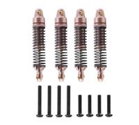 QOAKSDY Amortiguador de Choque RC para Defender para Traxxas para TRX-4M para 4 Uds Amortiguadores De Metal Amortiguador 1/18 Coche Trepador Control Remoto Piezas Mejora(Brown)
