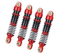 QOAKSDY Amortiguador de Choque RC para Defender para Traxxas para TRX4M 1/18 Coche Trepador De Control Remoto Accesorios Repuestos 4 Uds Amortiguador Metal(Red)