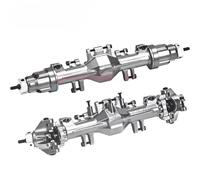 QOAKSDY Eje Completo Recto con para LOSI para LMT 4X4 LOS212035 1/18 RC Car Piezas De Actualización Aluminio 7075 Eje Delantero Y Trasero Liberación Rápida(Silver)