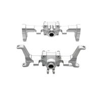 QOAKSDY Eje Completo Recto con para Xiaoqi para FCX24 para FMS 1/24 RC Car Piezas De Actualización Proceso Metal CNC Conjunto Eje Delantero Y Trasero Carcasa(Silver)
