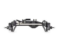 QOAKSDY Eje Completo Recto con Pour SCX10 III Pour Capra H10 Pour Optic 1/10 RC Pièces De Mise À Niveau Pour Voitures Ensemble D'essieux Portiques Décalés En Aluminium Avec Support Servo(Black,Rear)